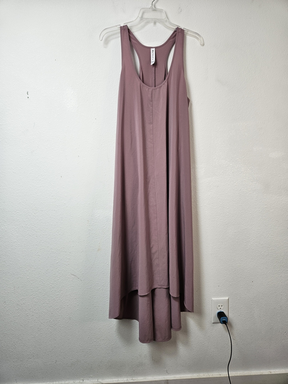 Athleta Rose Taupe Racerback High-Low Maxi Dress Size Medium